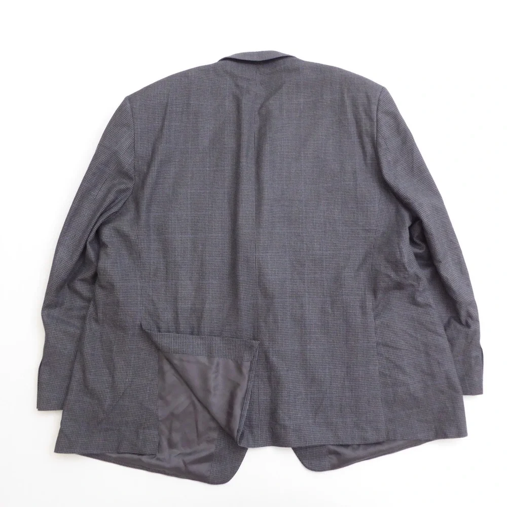 Ralph Lauren Mens Sport Coat Blazer Gray Silk Wool 54R Executive Fi